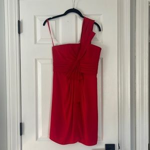 BCBG Maxazria Palais One Shoulder Dress, Red, Size 2